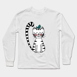 Yuna Cat | An Unlikely Friendship Blossoms Long Sleeve T-Shirt